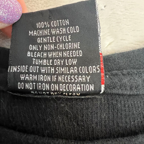 Y2K Southpole Shirt Womens Medium Black Fitted Thermal Waffle Knit Grunge Skater - Picture 5 of 11